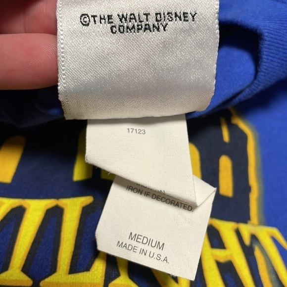 VTG 90s Tower Terror Tee Disney Mickey Mouse T-Shirt Blue Med Twilight Zone - Picture 12 of 16